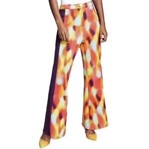 Misa Hylton x INC Scuba Colorful Flared Pants Small